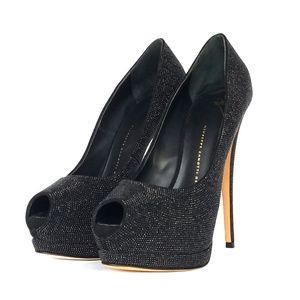 Giuseppe Zanotti Swarovski Black Platform P